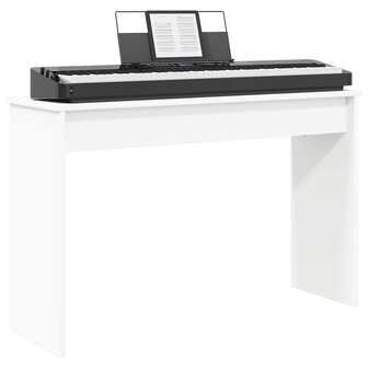 Keyboardstand Wit 100 x 32 x 64 cm Bewerkt hout 3