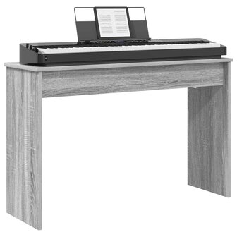 Keyboardstand Grijs Sonoma 100 x 32 x 64 cm Bewerkt hout 3