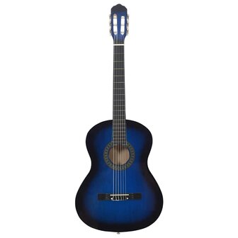 Gitaar klassiek beginner 4/4 39" lindenhout blauw       3