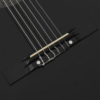 Gitaar klassiek beginner 4/4 39" lindenhout zwart      7