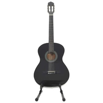 12-delige Gitaarset klassiek beginner 4/4 39" zwart      5