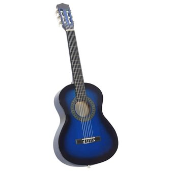 8-delige Gitaarset klassiek beginner 1/2 34" blauw    2