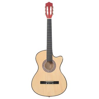 Gitaar cutaway met 6 snaren western akoestisch 38" lindenhout 3