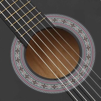Gitaar cutaway met 6 snaren western klassiek 38" zwart 6