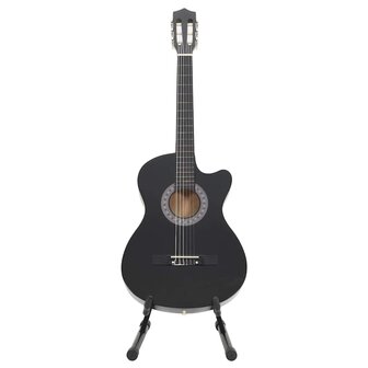 12-delige Gitaarset met 6 snaren western klassiek 38" zwart 5