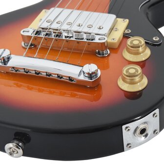 Gitaar voor kinderen elektrisch met tas 3/4 30" bruin en zwart 7