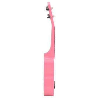 Ukuleleset met tas voor kinderen sopraan 21&amp;apos;&amp;apos; roze      5