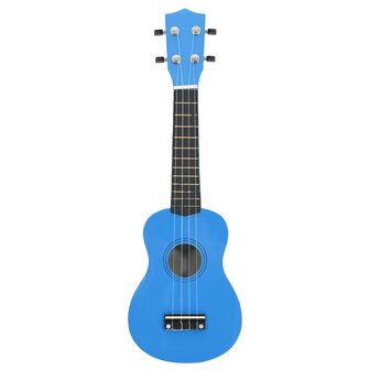 Ukuleleset met tas voor kinderen sopraan 21&amp;apos;&amp;apos; blauw 3