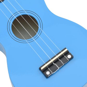 Ukuleleset met tas voor kinderen sopraan 21&amp;apos;&amp;apos; blauw 8