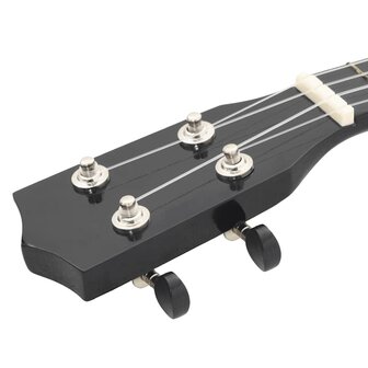 Ukuleleset met tas voor kinderen sopraan 23&amp;apos;&amp;apos; zwart 7
