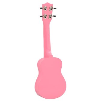 Ukuleleset met tas voor kinderen sopraan 23&amp;apos;&amp;apos; roze 6