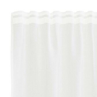 Kantgordijn met gordijnen Bloemen Wit 80 x 150 cm Polyester 4