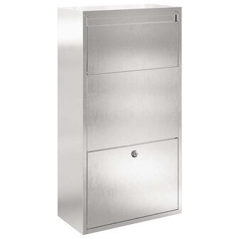 Pakketbrievenbus Zilver 44 x 22 x 82 cm Roestvrij staal 2