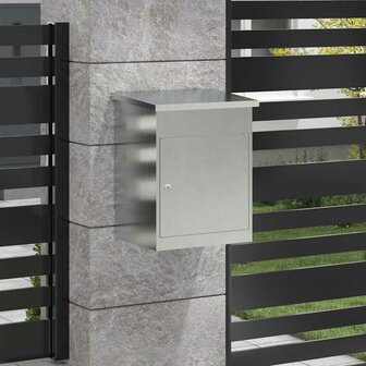 Pakketbrievenbus Zilver 47,5 x 38 x 59 cm Roestvrij staal 3