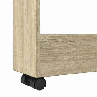 Opbergtrolley smal 3-laags bewerkt hout sonoma eikenkleurig 7