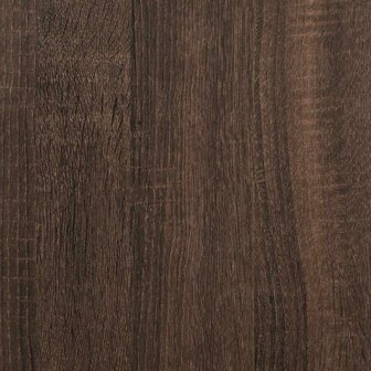 Opbergtrolley smal 3-laags bewerkt hout bruin eikenkleurig 8
