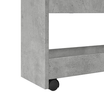 Opbergtrolley smal 4-laags bewerkt hout betongrijs 7