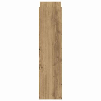 Opbergtrolley smal 4-laags bewerkt hout artisanaal eikenkleurig 5