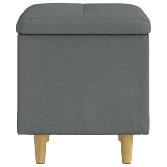 Opslag ottoman met kussen Donkergrijs 40 x 40 x 45 cm Stof 5