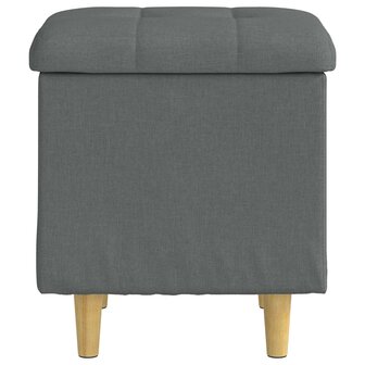 Opslag ottoman met kussen Donkergrijs 40 x 40 x 45 cm Stof 6