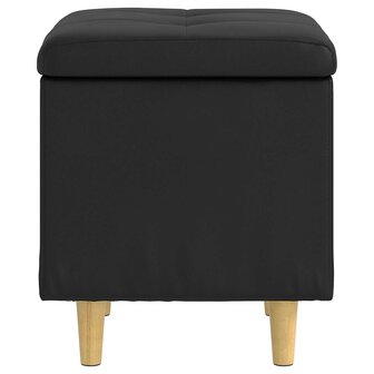 Opslag ottoman met kussen Zwart 40 x 40 x 45 cm Kunstleer 5