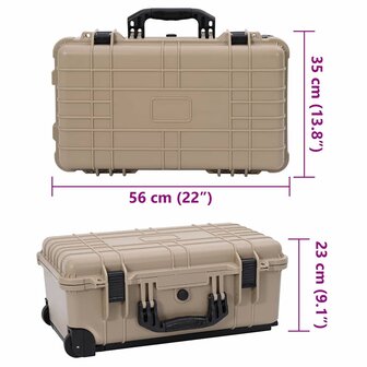 Harde bagagekoffer Zand 56 x 35 x 23 cm Polypropyleen en ABS 9