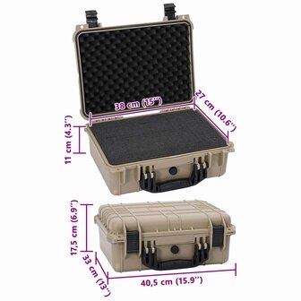Hardcase koffer Zand 40,5 x 33 x 17,5 cm Polypropyleen en ABS 8
