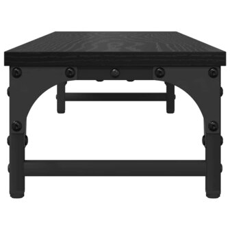 MonitorstandaardZwart Eiken 85 x 23 x 15,5 cm Bewerkt hout 6