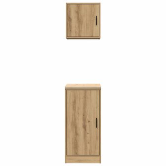 Garagekasten 2 st bewerkt hout ambachtelijk eikenhout 8
