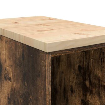 Garagekast 30x51x85 cm massief grenenhout gerookt eiken 8