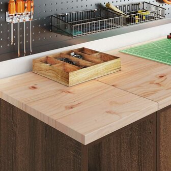 Garagekast 30x51x85 cm massief grenenhout bruin eikenkleurig 4