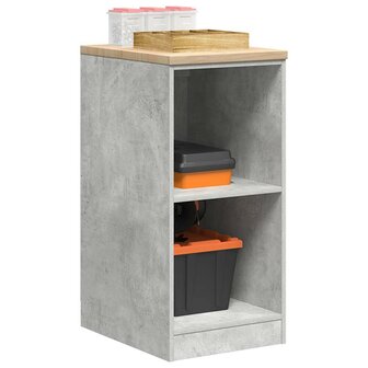 Garagekast 40x51x85 cm massief grenenhout betongrijs 1