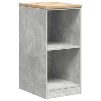 Garagekast 40x51x85 cm massief grenenhout betongrijs 2