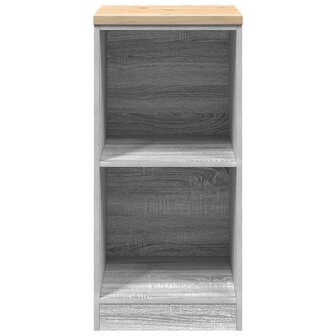 Garagekast 40x51x85 cm massief grenenhout grijs sonoma 5