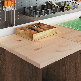 Garagekast 40x51x85 cm massief grenenhout bruin eikenkleurig 4