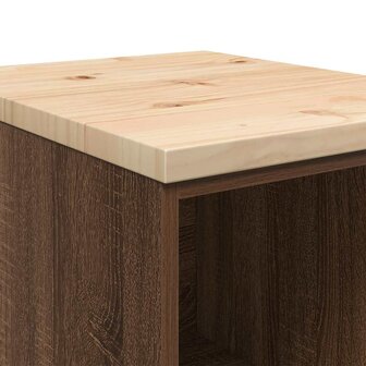 Garagekast 40x51x85 cm massief grenenhout bruin eikenkleurig 8