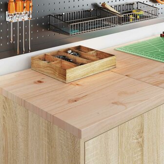 Garagekast 40x51x85 cm massief grenenhout sonoma eikenkleurig 3