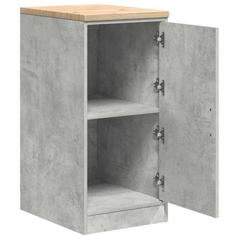 Garagekast 40x51x85 cm massief grenenhout betongrijs 5
