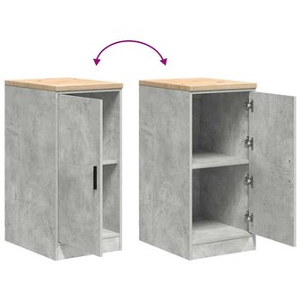 Garagekast 40x51x85 cm massief grenenhout betongrijs 9