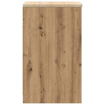 Garagekast 40x51x85 cm massief grenenhout artisan eikenkleurig 7