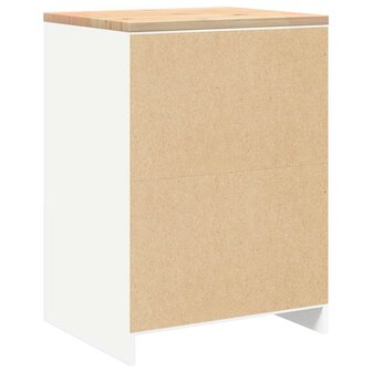 Garagekast 60x51x85 cm massief grenenhout wit 8