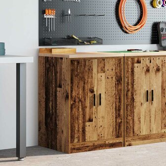 Garagekast 60x51x85 cm massief grenenhout oud hout 1