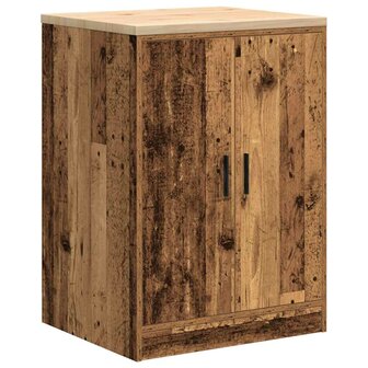 Garagekast 60x51x85 cm massief grenenhout oud hout 2