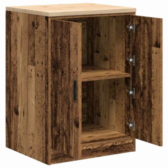 Garagekast 60x51x85 cm massief grenenhout oud hout 5