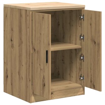 Garagekast 60x51x85 cm massief grenenhout artisan eikenkleurig 5