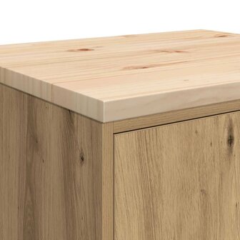 Garagekast 60x51x85 cm massief grenenhout artisan eikenkleurig 9