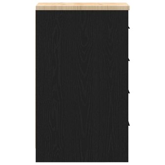 Garagekast 30x51x85 cm massief grenenhout zwart 7