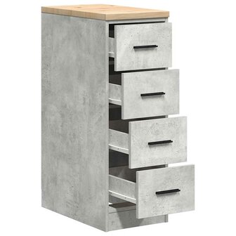 Garagekast 30x51x85 cm massief grenenhout betongrijs 5