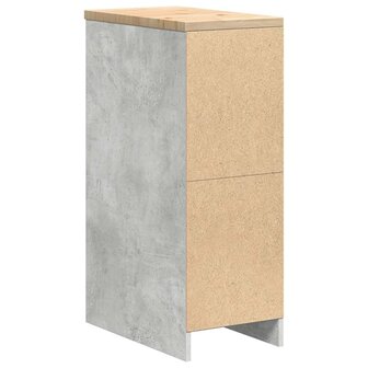 Garagekast 30x51x85 cm massief grenenhout betongrijs 8