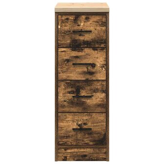 Garagekast 30x51x85 cm massief grenenhout gerookt eiken 6